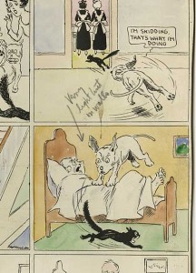 Instructions to the engraver written directly on the proof of this 1923 Buster Brown Sunday.