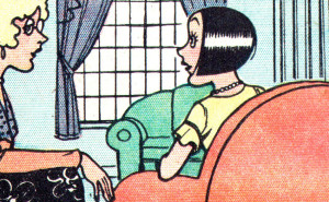 Use of mechanical stipples on an Ella Cinders Sunday from 1930.