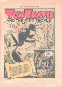 Tom Travis and the Tiny People. Art by C.C. Beck Vic Verity Magazine, 1945