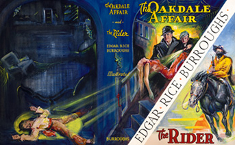 Detail of Recoverings Dust-jacket (Restored Painting) The Oakdale Affair and The Rider