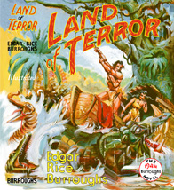 Original Dust-jacket -> Recoverings Dust-jacket (Restored Painting) Land of Terror dj