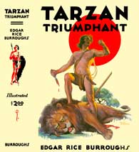 Original Dust-jacket -> Recoverings Dust-jacket (Restored Painting) Tarzan Triumphant