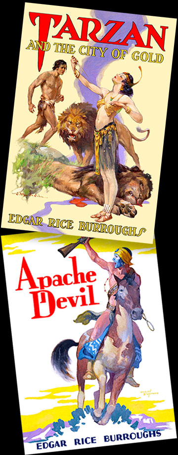 Incredibly Detailed Cover Art From The Original Paintings Tarzan and the City of Gold, Apache Devil covers